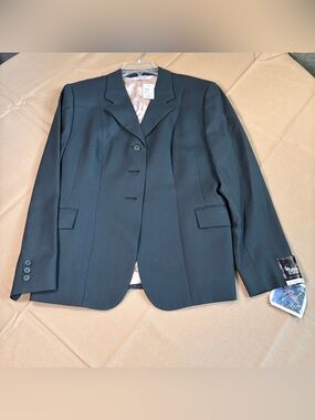 Grand Prix English Equestrian Riding Show Hunt Jacket 18 S Black